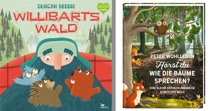 Die Cover der ersten beiden vorgestellten nachhaltigen Kinderbücher.