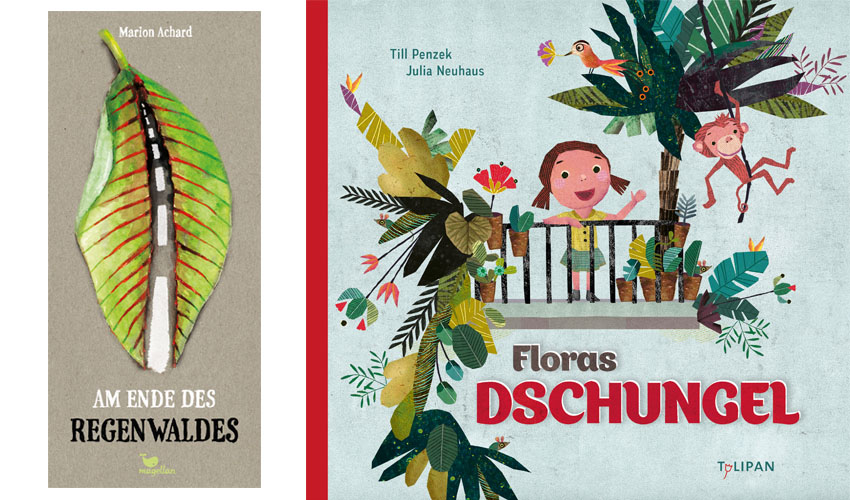 Zwei weitere Buchcover nachhaltiger Kinderbücher.