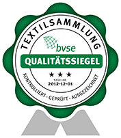 Das Qualitätssiegel der bvse-Textilsammlung.