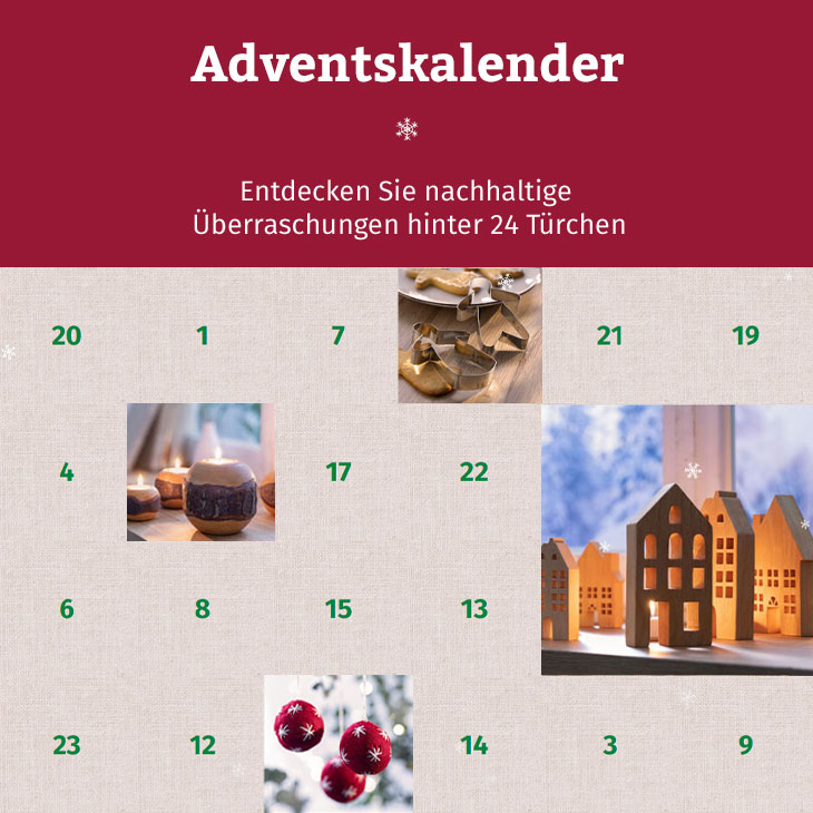 Entdecken Sie nachhaltige Überraschungen hinter 24 Türchen