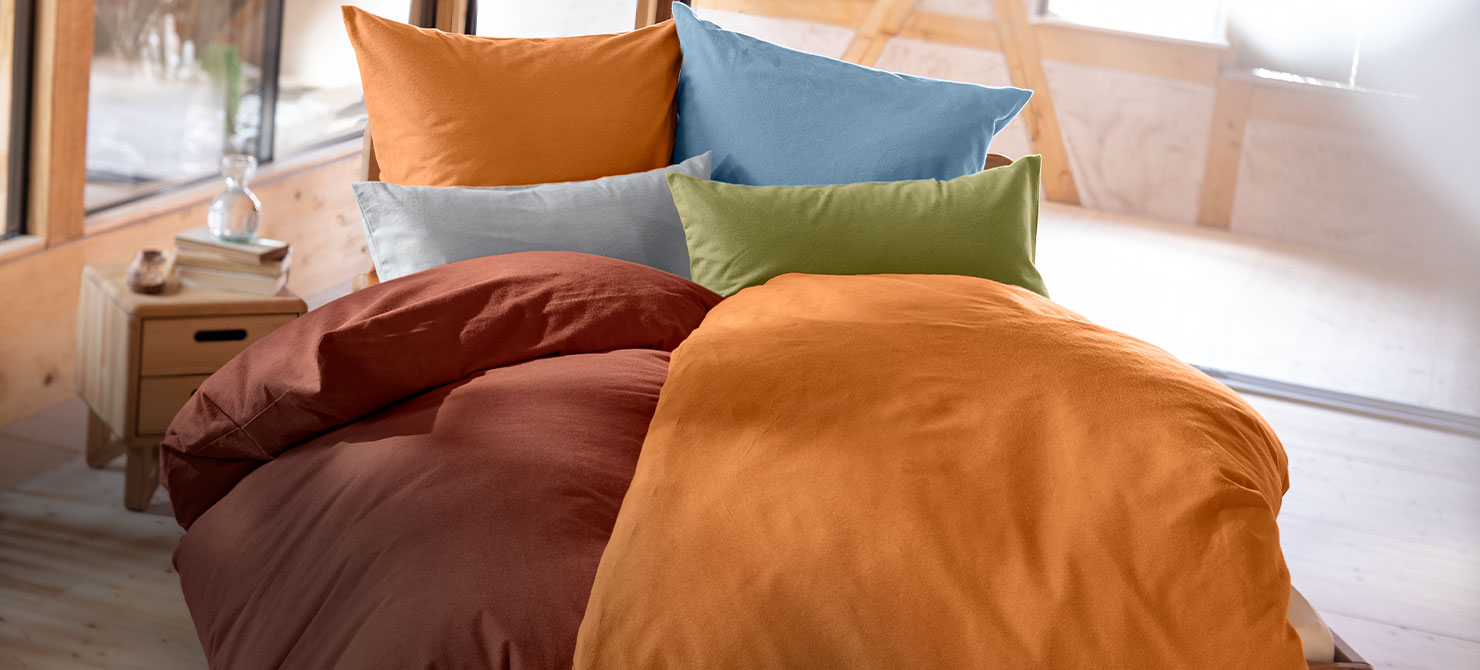 Kuschlige Biber- Bettwäsche aus reiner Bio-Baumwolle für einen erholsamen Schlaf