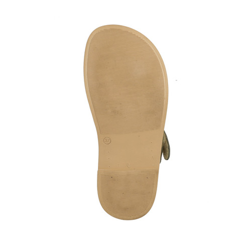 Sandale aus Bio-Leder, oliv