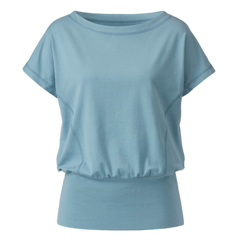 T-Shirt mit breitem Saum aus Bio-Baumwolle, pazific