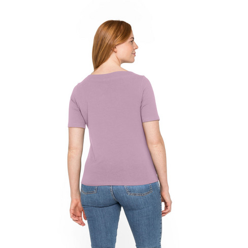 Tailliertes T-Shirt aus Bio-Baumwolle, hortensie
