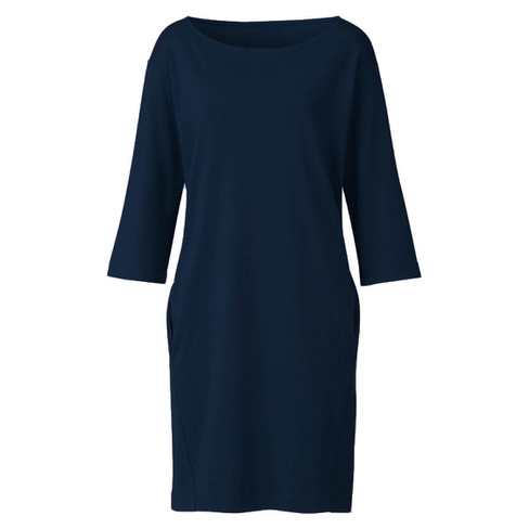 Jerseykleid aus reiner Bio Baumwolle, nachtblau