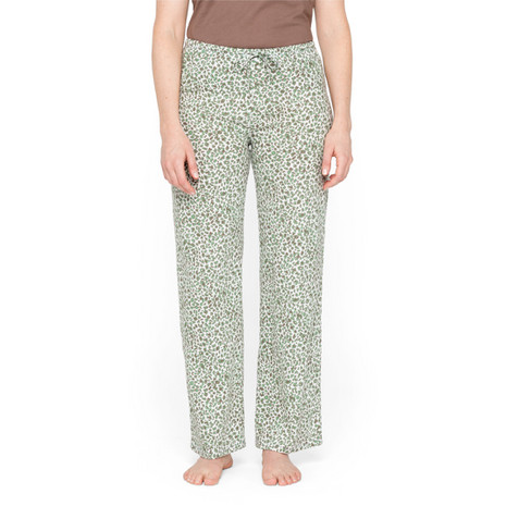 Pyjamahose aus Bio-Baumwolle mit elastischem Bund, melisse-gemustert