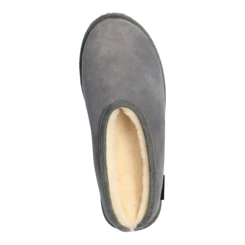 Pantoffel aus Lammfell, grau