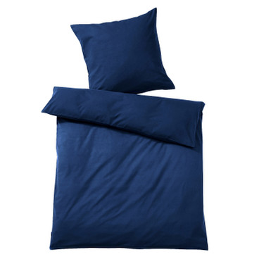 Flanell-Bettwäsche in Unifarben aus reiner Bio-Baumwolle, nachtblau
