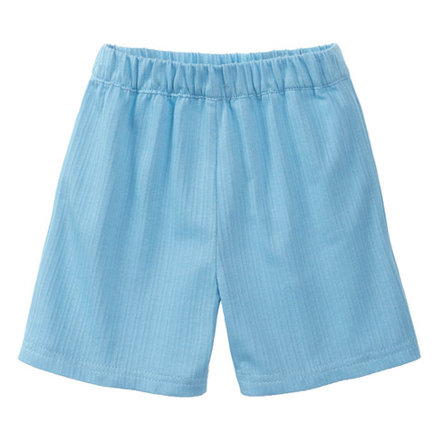 Ajour-Shorts aus reiner Bio-Baumwolle, blautanne