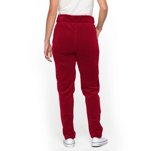 Nicki-Hose aus reiner Bio-Baumwolle mit elastischem Bund, rubin