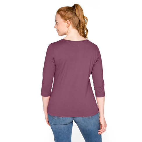 Shirt mit 3/4-Arm aus reiner Bio-Baumwolle, azalee