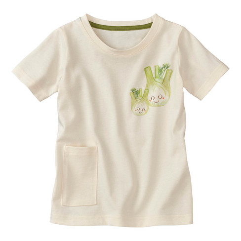 T-Shirt mit Gemüsedruck, Fenchel