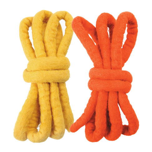 Filzschnüre dick, orange/gelb