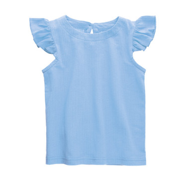 Ajour-Shirt aus reiner Bio-Baumwolle, blautanne