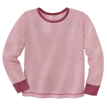 Langarmshirt aus Bourrette-Seide, rosa