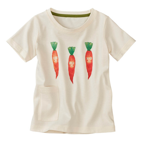T-Shirt mit Gemüsedruck, karotte