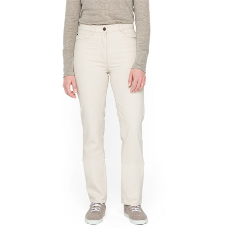 5-Pocket-Hose aus reiner Bio-Baumwolle, naturweiß