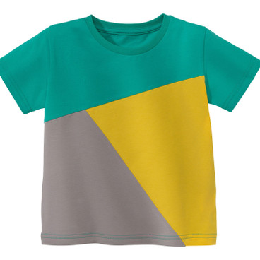 Jersey-Kurzarmshirt, atlantik/gelb