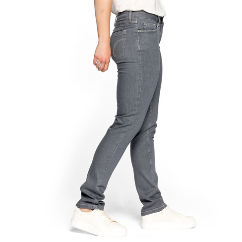 Jeans DIE ENGE aus Bio-Baumwolle, grey