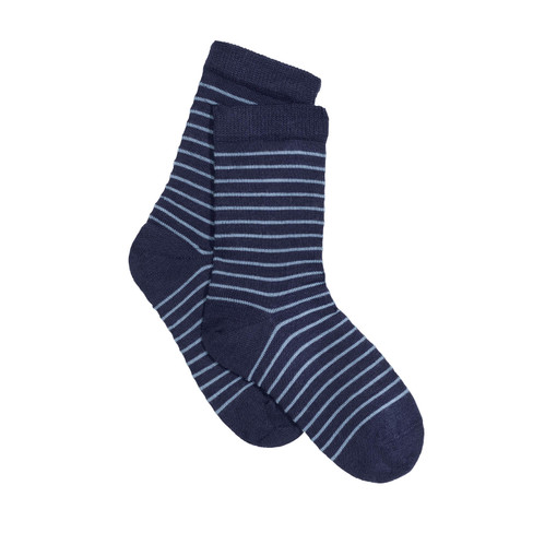 Wolle/Baumwoll-Socken, blau