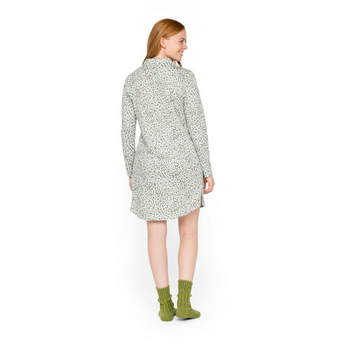 Nachthemd aus Bio-Baumwolle im Pyjama-Stil, melisse-gemustert