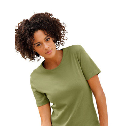 T-Shirt mit Rundhalsausschnitt aus Bio-Baumwolle, azalee