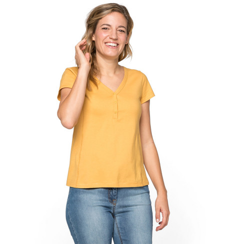 T-Shirt aus reiner Bio-Baumwolle, gelb