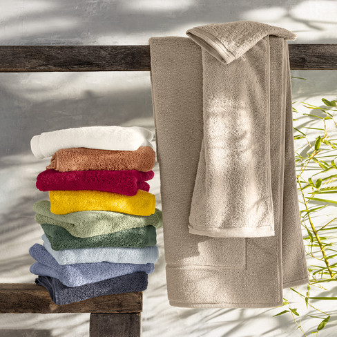 Frottier-Handtuch aus reiner Bio-Baumwolle, bordeaux
