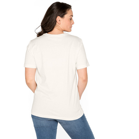 T-Shirt aus reiner Bio-Baumwolle, naturweiß