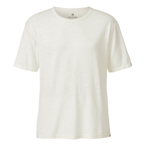 T-Shirt aus Hanf mit Bio-Baumwolle, natur