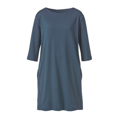 Jerseykleid aus reiner Bio-Baumwolle, nachtblau