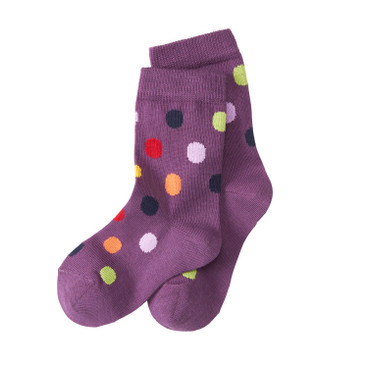 Socken Punkte aus Bio-Baumwolle, purple-gepunktet