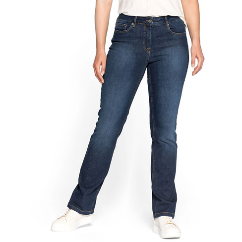 Jeans DIE GERADE aus Bio-Baumwolle, darkblue
