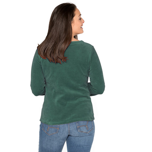 Nicki-Shirt, Langarm aus Bio-Baumwolle, seegras