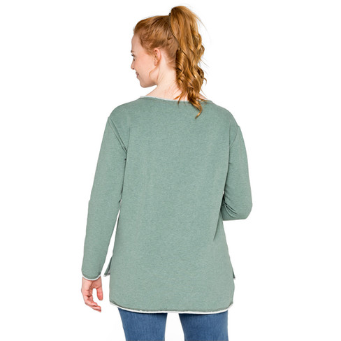 Sweatshirt aus Bio-Baumwolle, jade-melange