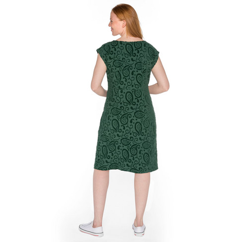 Nicki-Kleid mit Intarsien aus Bio-Baumwolle, seegras