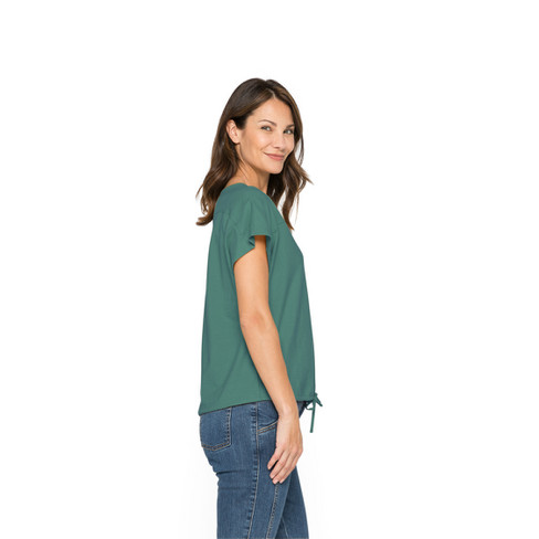 Shirt mit Tunnelzug aus Bio-Baumwolle, oregano