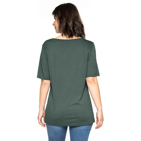 T-Shirt aus Bio-Baumwolle und TENCEL™, seegras