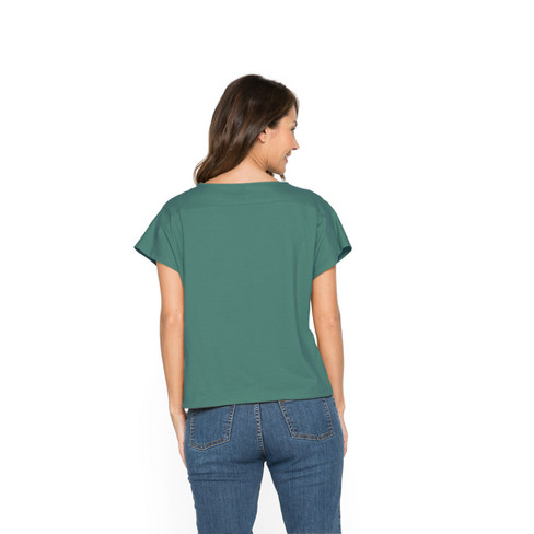 Shirt mit Tunnelzug aus Bio-Baumwolle, oregano