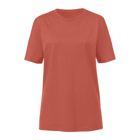 T-Shirt aus reiner Bio-Baumwolle, terracotta