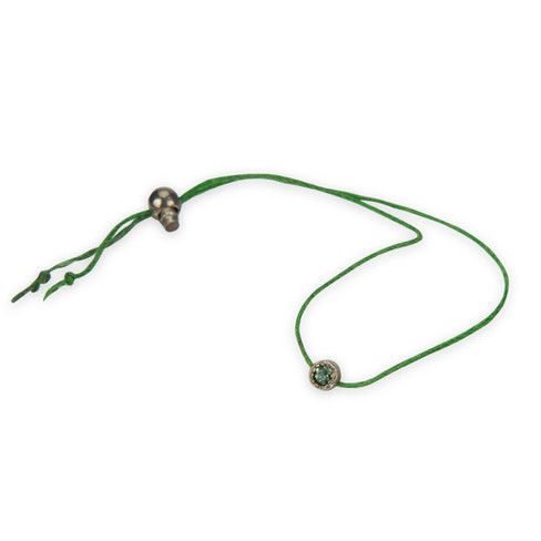 Armband mit Preciosa-Glasstein in Sterlingsilber, grün/silber/grün