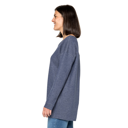 Sweatshirt aus reiner Bio-Baumwolle, jeansblau
