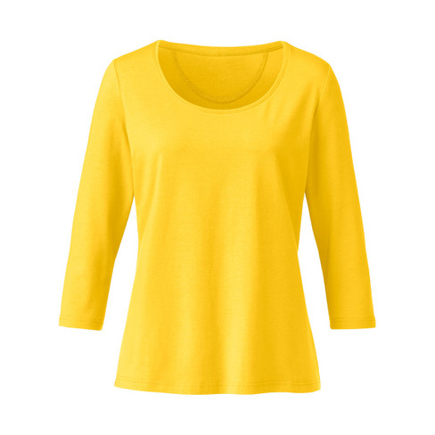 Jerseyshirt, 3/4- Arm aus Bio-Baumwolle, gelb