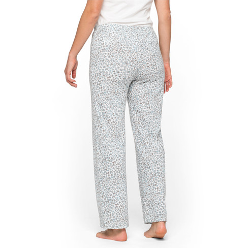 Pyjamahose aus Bio-Baumwolle mit elastischem Bund, taupe-gemustert