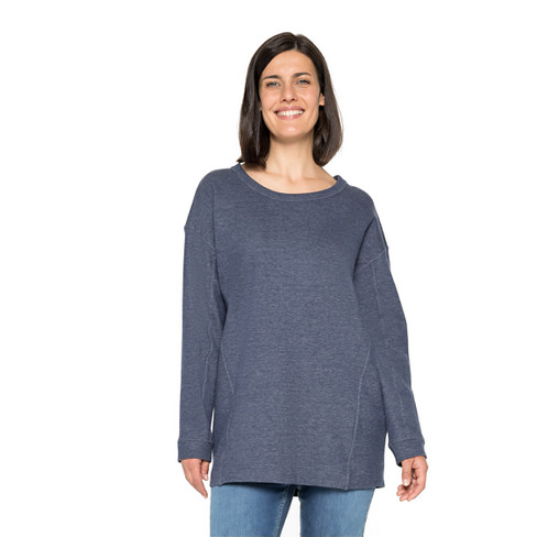 Sweatshirt aus reiner Bio-Baumwolle, jeansblau