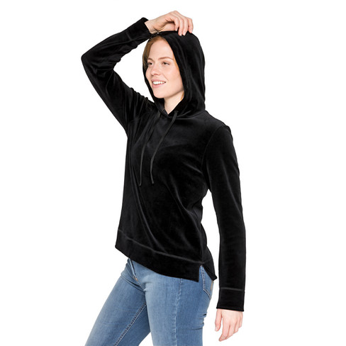 Nicki-Kapuzenshirt aus Bio-Baumwolle, schwarz