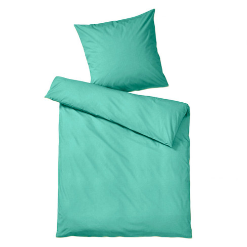 Linon-Bettwäsche aus reiner Bio-Baumwolle, wassergrün