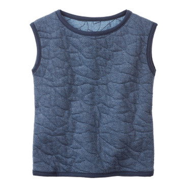 Stepp-Overshirt aus reiner Bio-Baumwolle, taubenblau