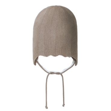 Wollstrick-Mütze, taupe