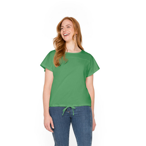 Shirt mit Tunnelzug aus Bio-Baumwolle, klee